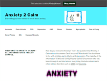 Tablet Screenshot of anxiety2calm.com